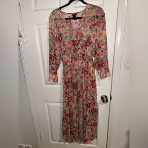 Kate and Lily Floral Long Sleeve Dress